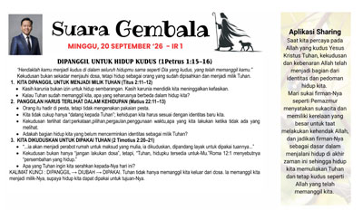 Suara Gembala 20 September 2026